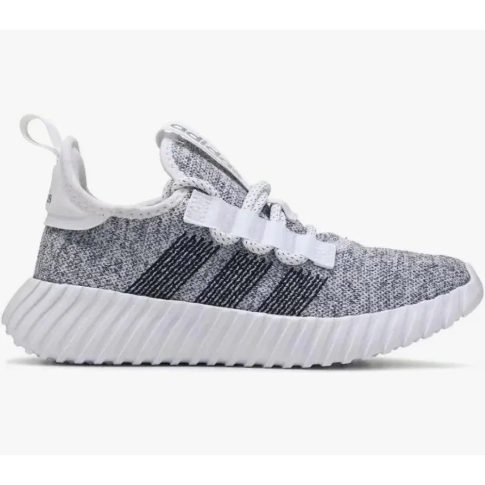 Adidas Kaptir Flow Cloud White Core Black Silver Metallic Women's Size 8